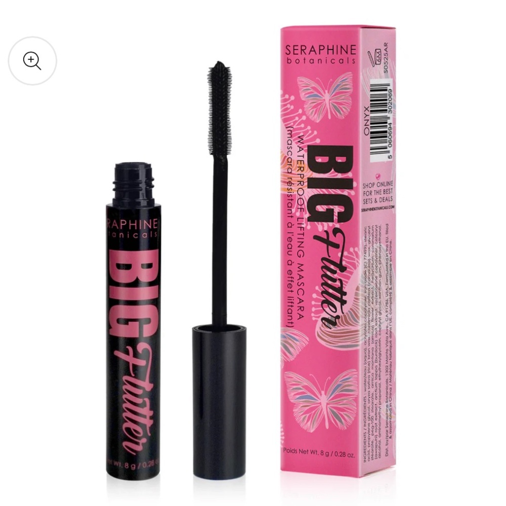 ❗️Seraphine Botanicals Big Flutter Waterproof Lifting Black Mascara